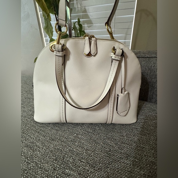 Coach Peyton Cora Domed Satchel in white - Picture 1 of 14